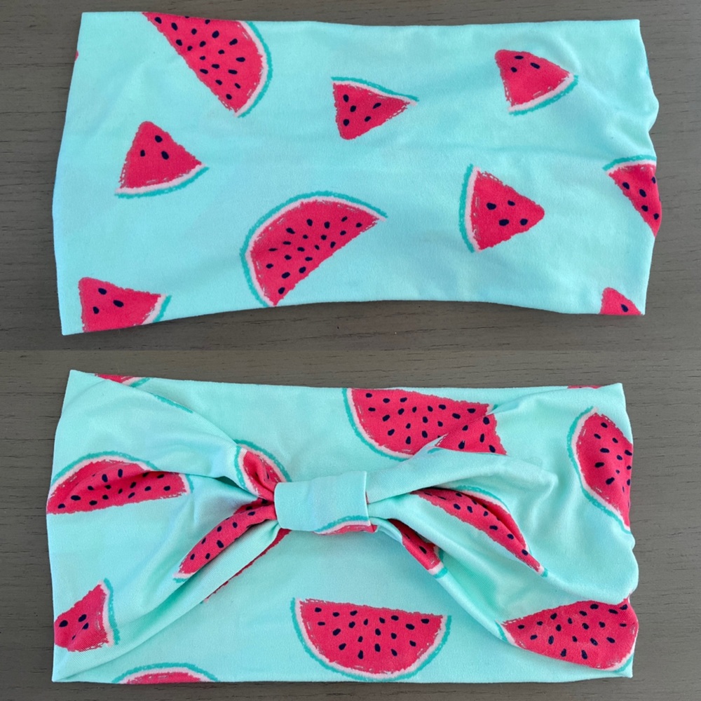 Watermelon + Mint wide headband